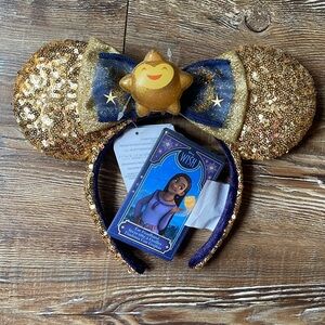 Disney Parks Wish Star Gold Sequin Mouse Ear Headband